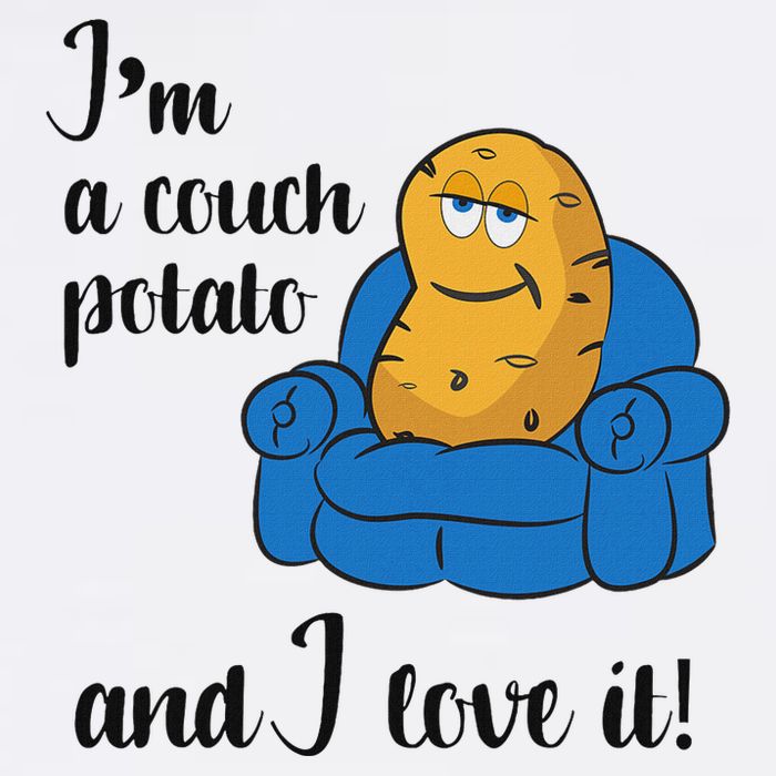 Funny Adult Couch Potato Long Sleeve Shirt
