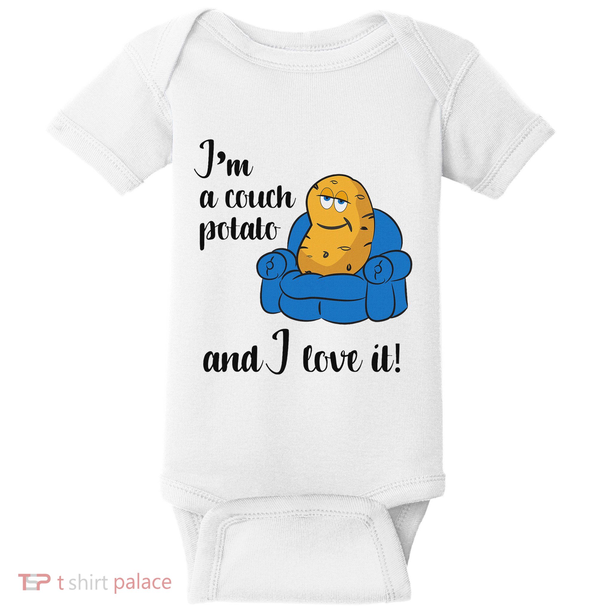 Funny Adult Couch Potato Baby Bodysuit