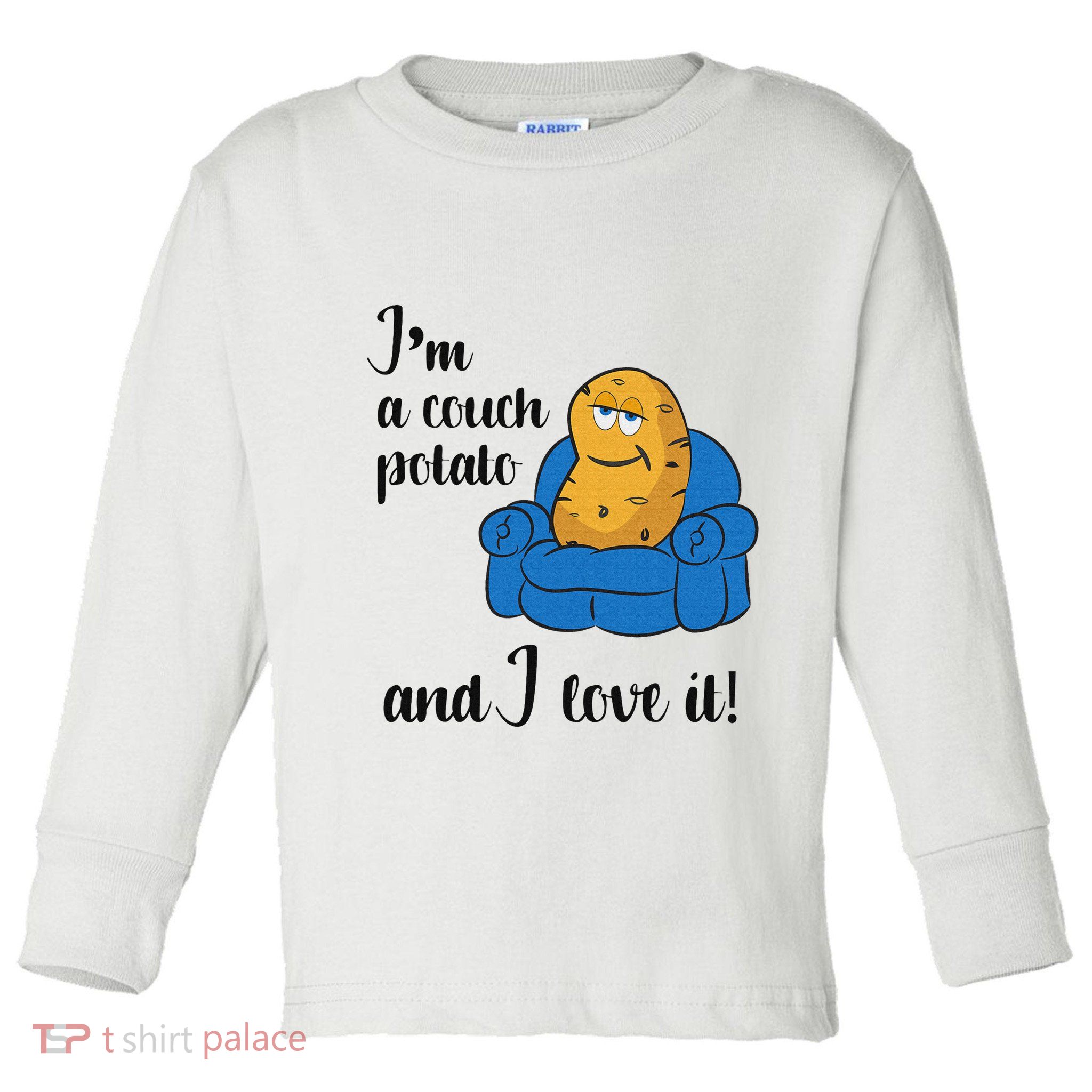 Funny Adult Couch Potato Toddler Long Sleeve Shirt