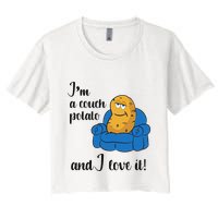 Funny Adult Couch Potato Women's Crop Top Tee