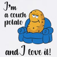 Funny Adult Couch Potato Women's Crop Top Tee
