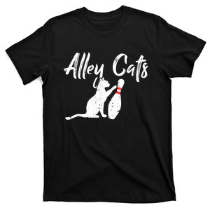 Funny Alley Cat Bowler Bowing Team T-Shirt