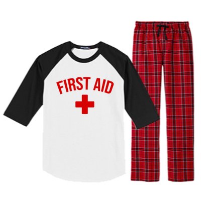 First Aid Cross Cool Medic Emergency Staff Uniform Cute Gift Raglan Sleeve Pajama Set