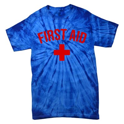 First Aid Cross Cool Medic Emergency Staff Uniform Cute Gift Tie-Dye T-Shirt