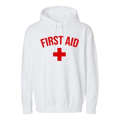 First Aid Cross Cool Medic Emergency Staff Uniform Cute Gift Garment-Dyed Fleece Hoodie