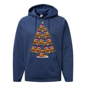 Funny Airplane Christmas Tree Lights Santa Airplane Xmas Gift Performance Fleece Hoodie