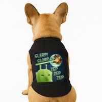 Funny Alien Cat Meme Glerp Glorp Zep Zep Doggie Tank