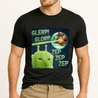Funny Alien Cat Meme Glerp Glorp Zep Zep Performance Shirt