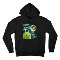 Funny Alien Cat Meme Glerp Glorp Zep Zep Hoodie