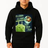 Funny Alien Cat Meme Glerp Glorp Zep Zep Hoodie