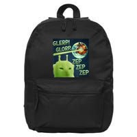 Funny Alien Cat Meme Glerp Glorp Zep Zep 16 in Basic Backpack