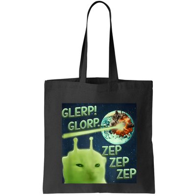 Funny Alien Cat Meme Glerp Glorp Zep Zep Bag