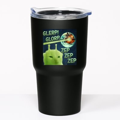 Funny Alien Cat Meme Glerp Glorp Zep Zep Tumbler
