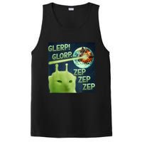 Funny Alien Cat Meme Glerp Glorp Zep Zep PosiCharge Competitor Tank