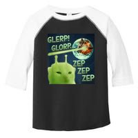 Funny Alien Cat Meme Glerp Glorp Zep Zep Toddler Fine Jersey T-Shirt