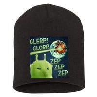 Funny Alien Cat Meme Glerp Glorp Zep Zep Short Acrylic Beanie