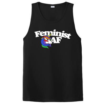 Feminist Af Cute Retro Rainbow Gift PosiCharge Competitor Tank