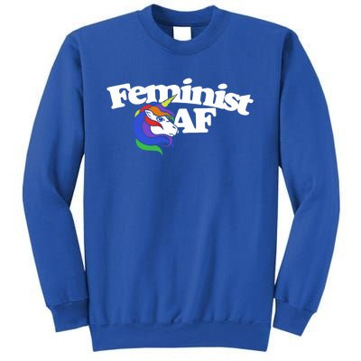 Feminist Af Cute Retro Rainbow Gift Sweatshirt