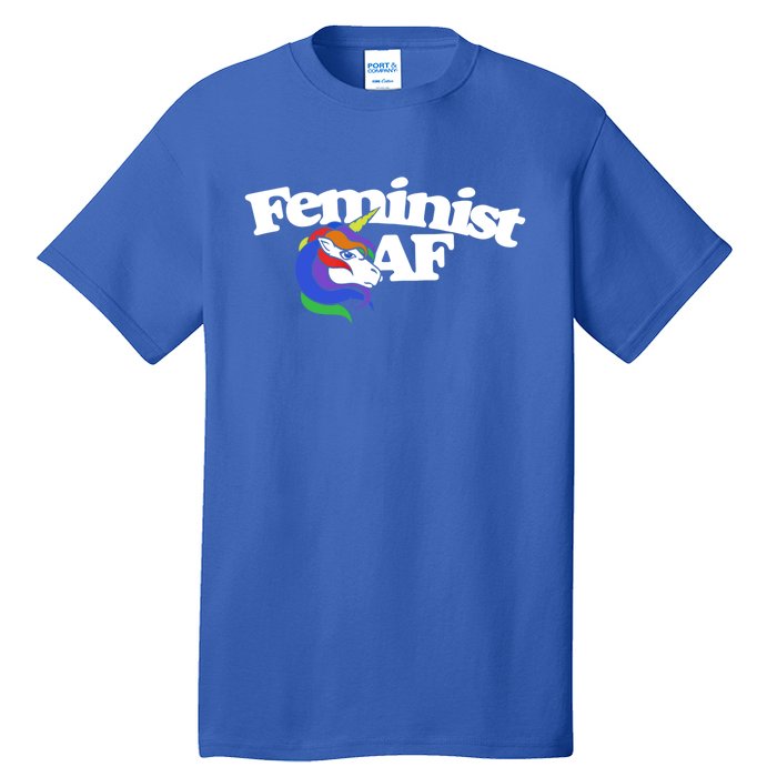 Feminist Af Cute Retro Rainbow Gift Tall T-Shirt