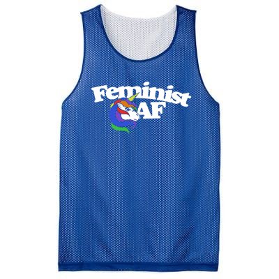 Feminist Af Cute Retro Rainbow Gift Mesh Reversible Basketball Jersey Tank