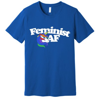 Feminist Af Cute Retro Rainbow Gift Premium T-Shirt