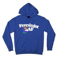 Feminist Af Cute Retro Rainbow Gift Tall Hoodie