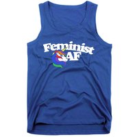 Feminist Af Cute Retro Rainbow Gift Tank Top