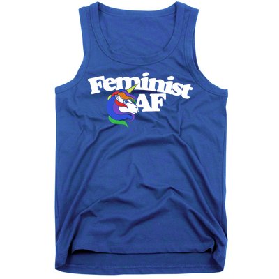 Feminist Af Cute Retro Rainbow Gift Tank Top