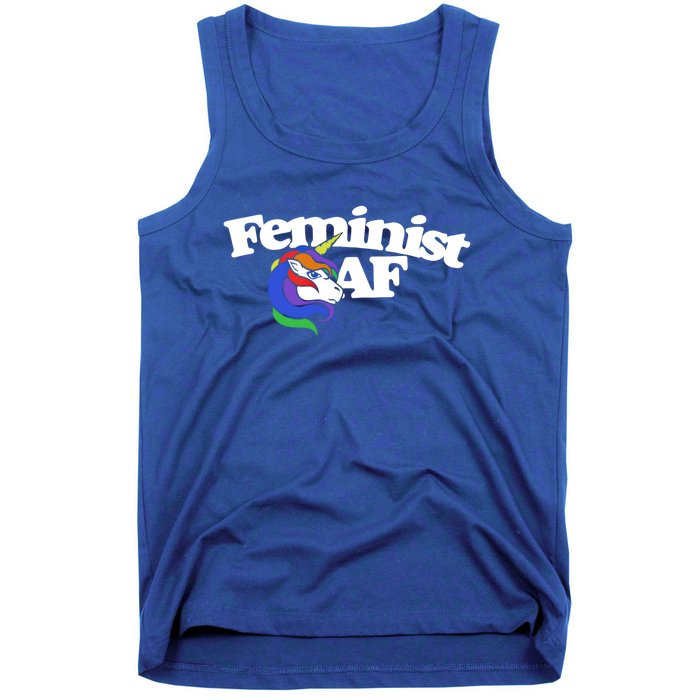 Feminist Af Cute Retro Rainbow Gift Tank Top