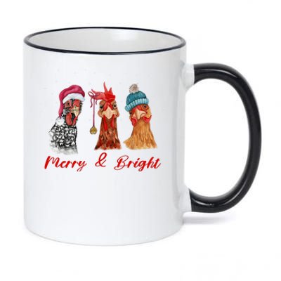 Farm Animal Chicken Gift For Christmas 11oz Black Color Changing Mug