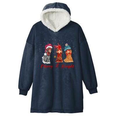 Farm Animal Chicken Gift For Christmas Hooded Wearable Blanket