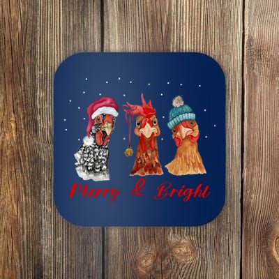 Farm Animal Chicken Gift For Christmas Coaster