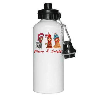 Farm Animal Chicken Gift For Christmas Aluminum Water Bottle 