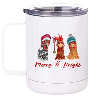 Farm Animal Chicken Gift For Christmas 12 oz Stainless Steel Tumbler Cup