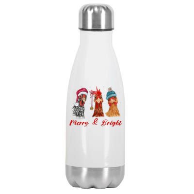 Farm Animal Chicken Gift For Christmas Stainless Steel Insulated Water Bottle