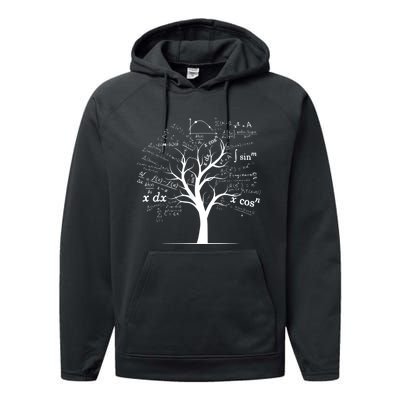 Funny AP Calculus Algebra Tree Math Teacher Nerd Geek Gifts Performance Fleece Hoodie