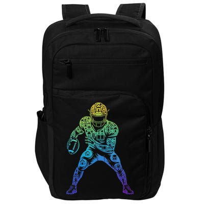 Football Apparel Center Player Coach Football Impact Tech Backpack