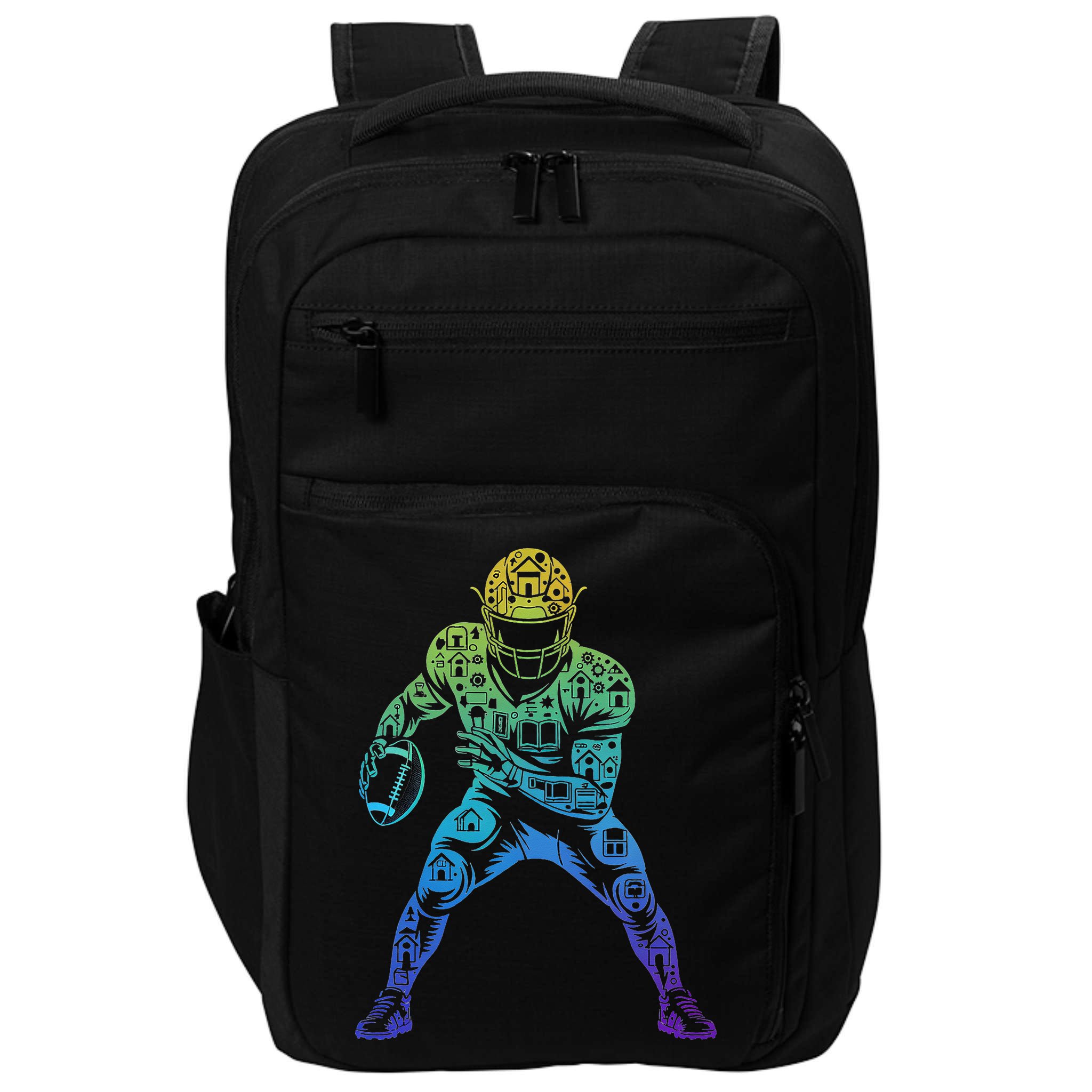 Football Apparel Center Player Coach Football Impact Tech Backpack