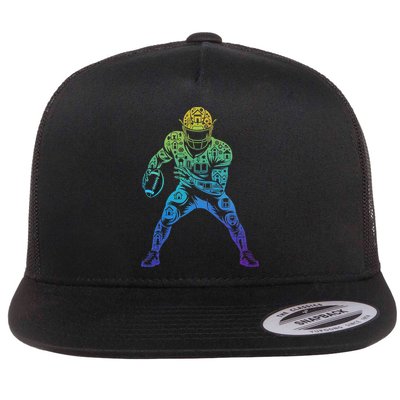Football Apparel Center Player Coach Football Flat Bill Trucker Hat