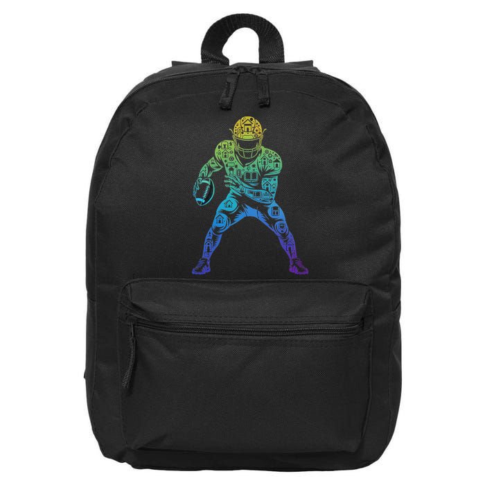 Football Apparel Center Player Coach Football 16 in Basic Backpack