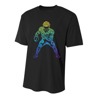Football Apparel Center Player Coach Football Youth Performance Sprint T-Shirt