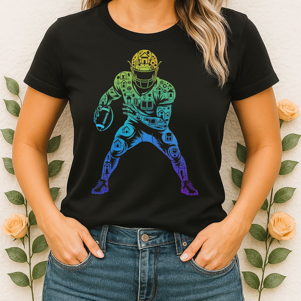 Football Apparel Center Player Coach Football Womens T-Shirt