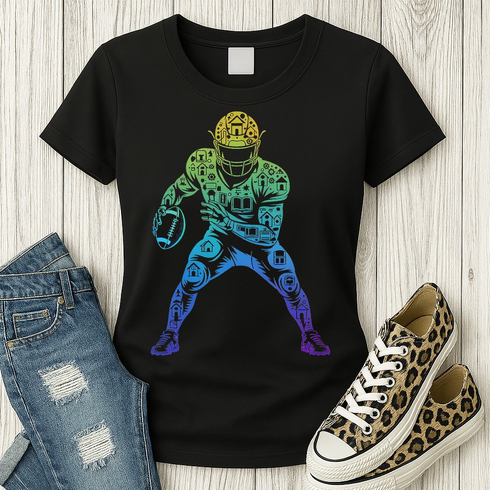 Football Apparel Center Player Coach Football Womens T-Shirt