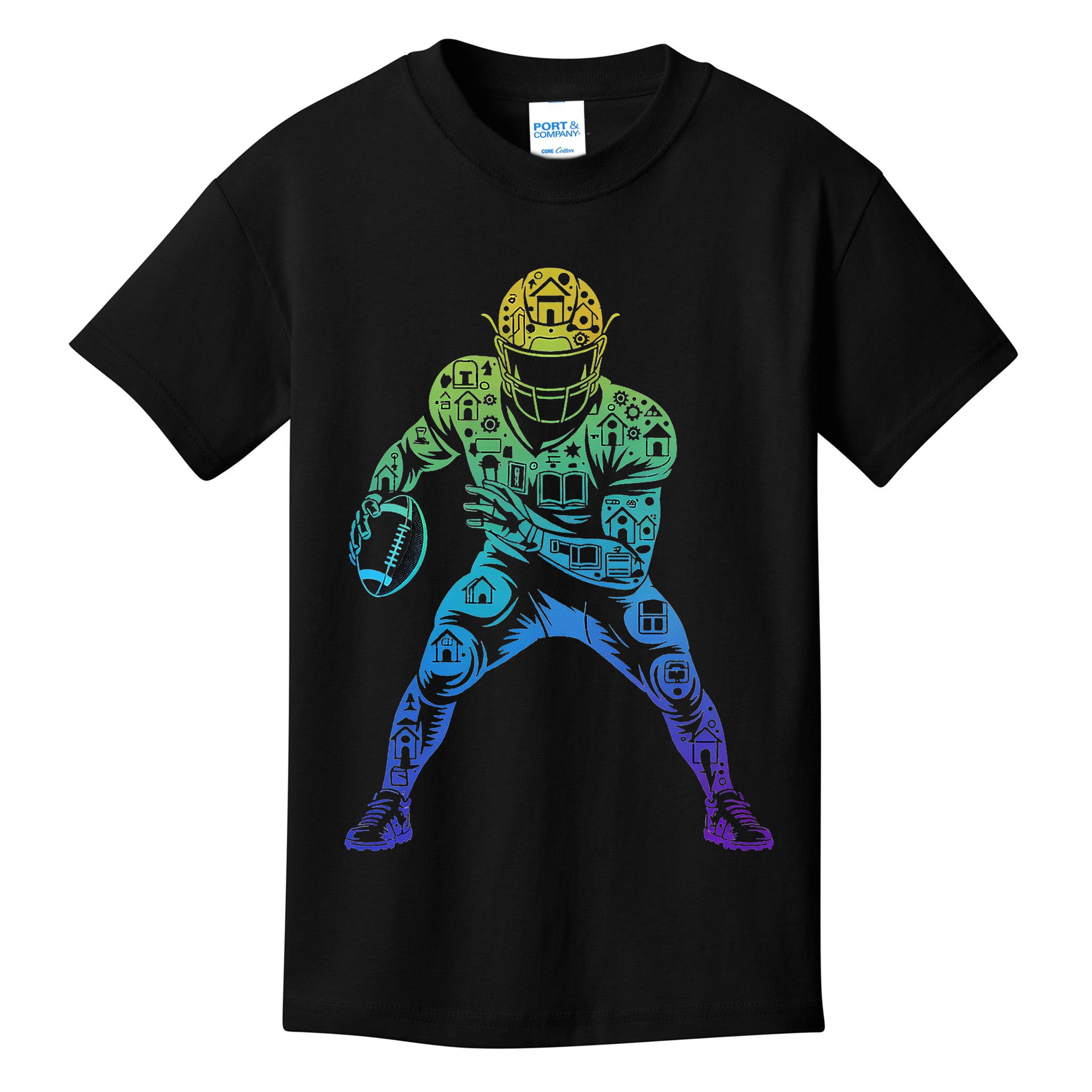Football Apparel Center Player Coach Football Kids T-Shirt
