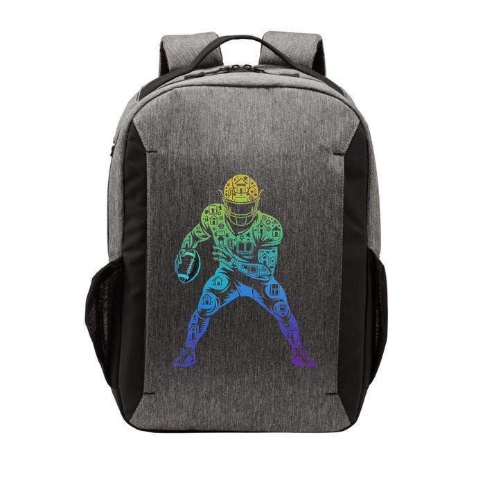 Football Apparel Center Player Coach Football Vector Backpack