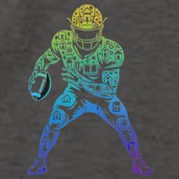 Football Apparel Center Player Coach Football Vector Backpack