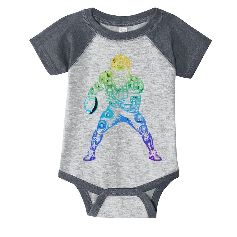 Football Apparel Center Player Coach Football Infant Baby Jersey Bodysuit