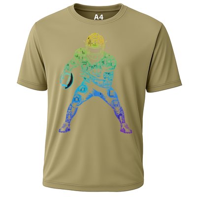 Football Apparel Center Player Coach Football Cooling Performance Crew T-Shirt