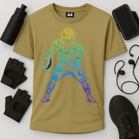 Football Apparel Center Player Coach Football Cooling Performance Crew T-Shirt