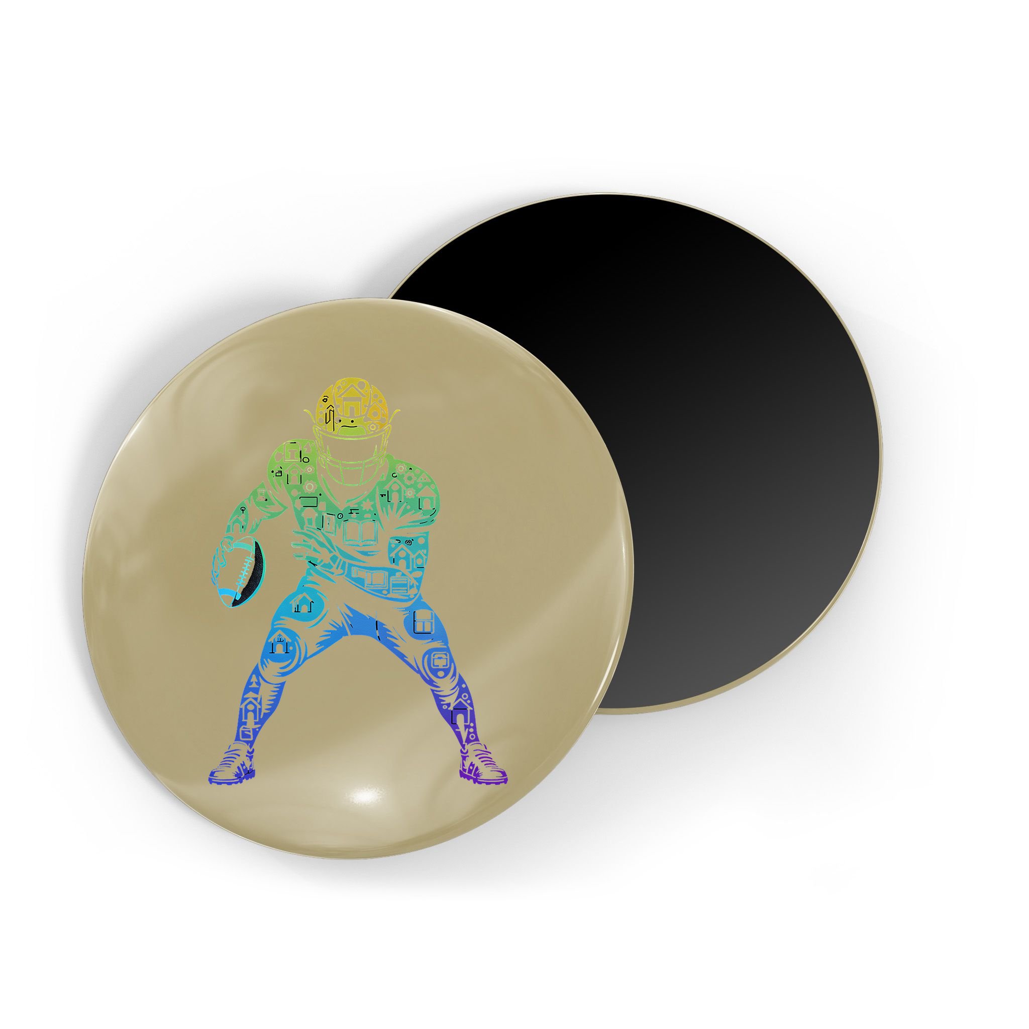 Football Apparel Center Player Coach Football Magnet